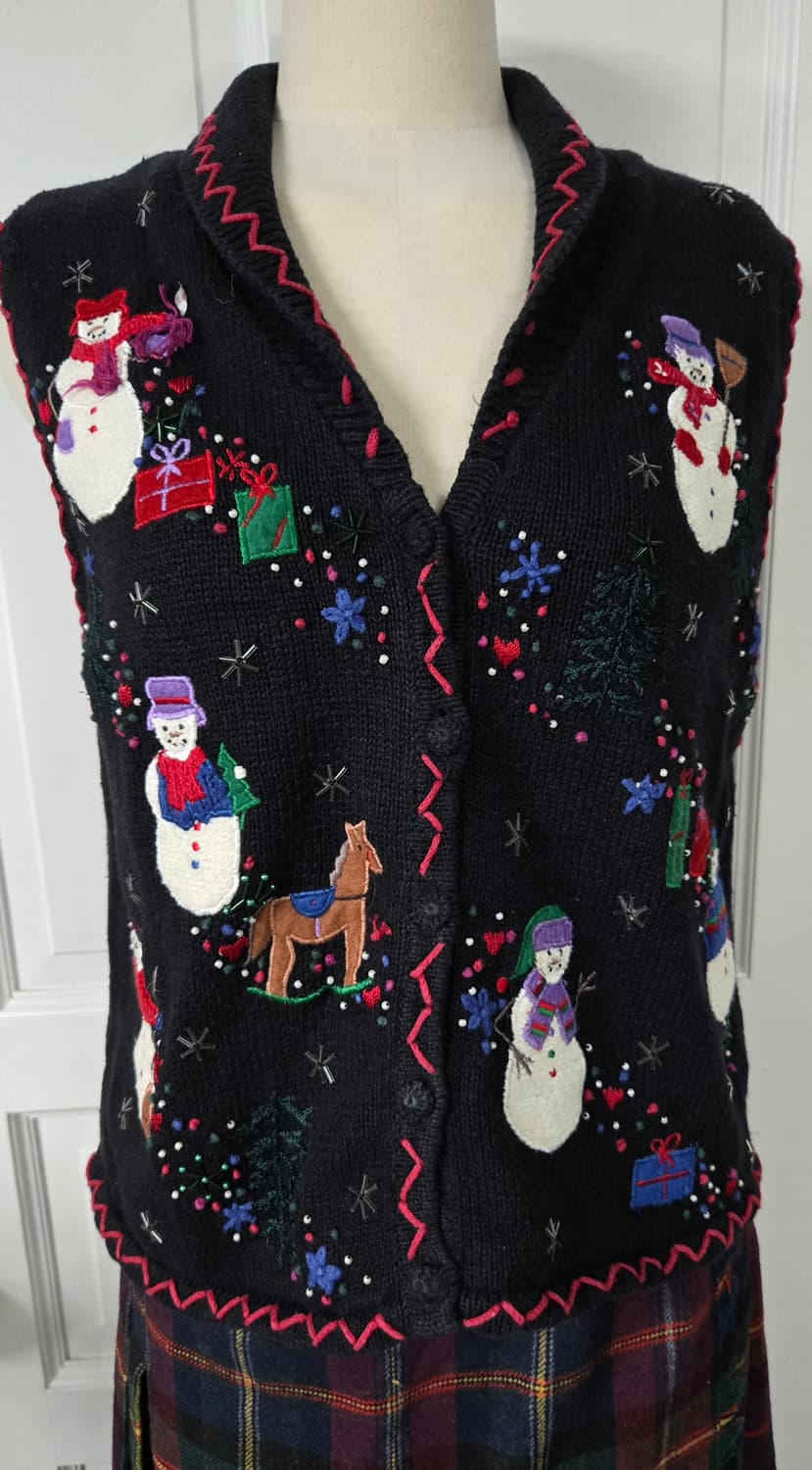 ERIKA 에리카 빈티지 크리스마스 베스트 상품이미지3