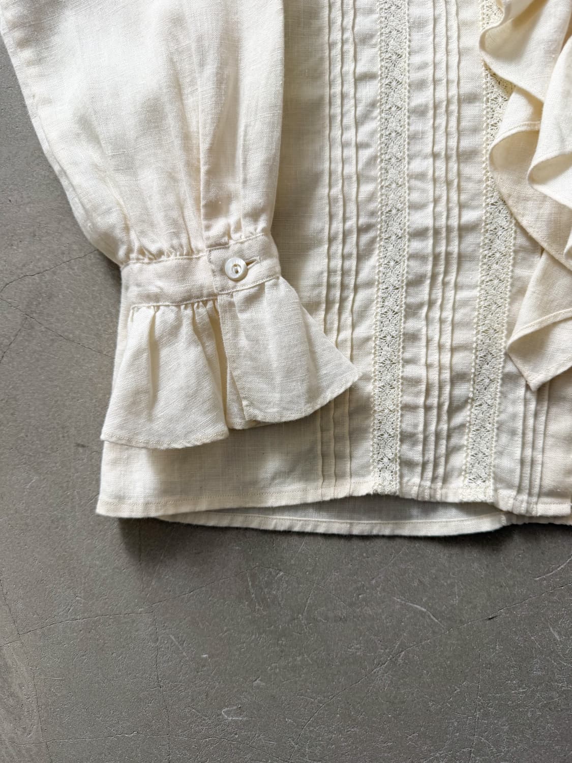 Ralph Lauren 100% Linen Ruffle Blouse 상품이미지6