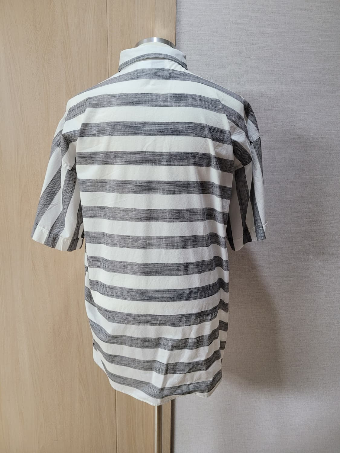 자라맨 ZARAMAN 스트라이프 반팔셔츠 120 화이트 상품이미지6