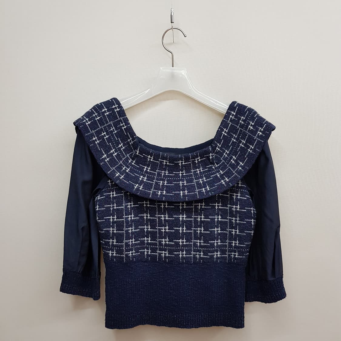 한섬 마인 셔링 카라 니트  F90 사이즈 상품이미지1