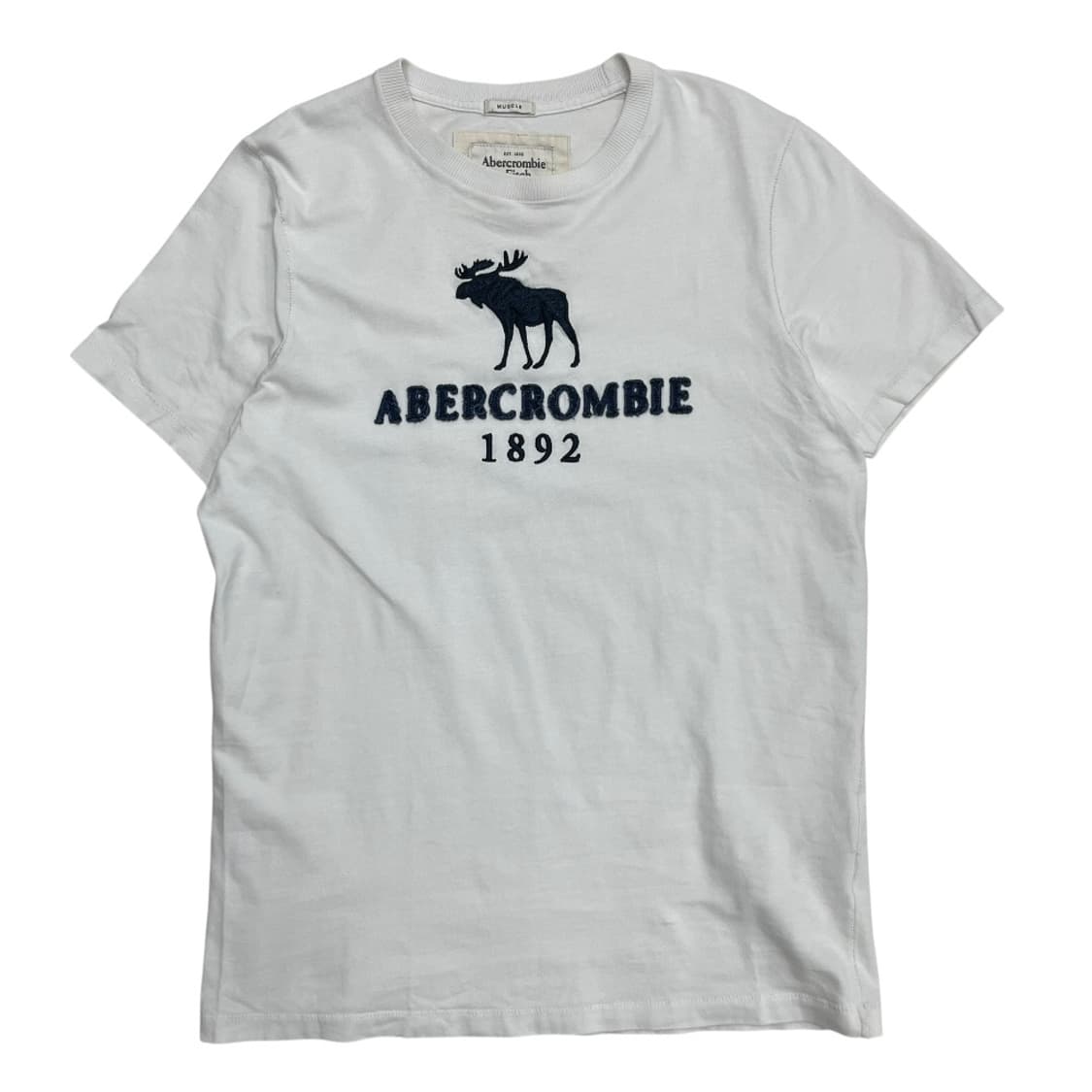 아베크롬비 순록 센터로고 화이트 반팔 L 상품이미지2
