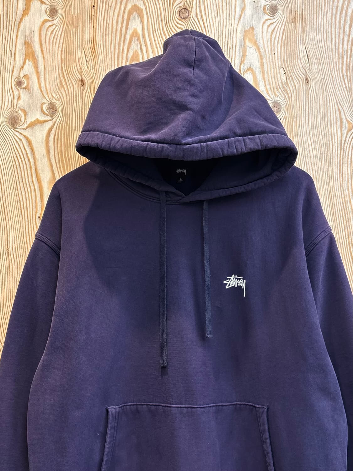 스투시 베이직 로고 자수 후드티 상품이미지2