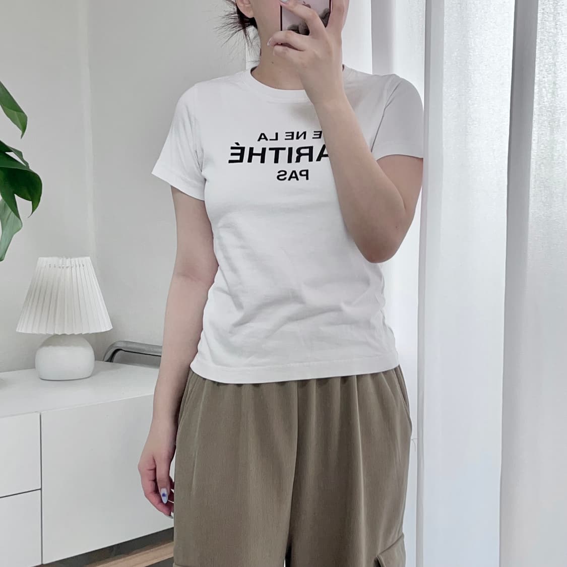 [정품] 마리떼프랑소와저버 화이트 JE NE LA 반팔티 [ S ] 상품이미지2