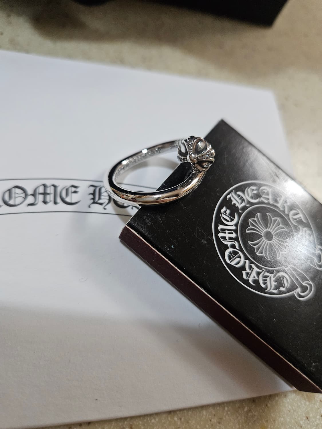 크롬하츠 네일링 파베 다이아 US8 상품이미지2