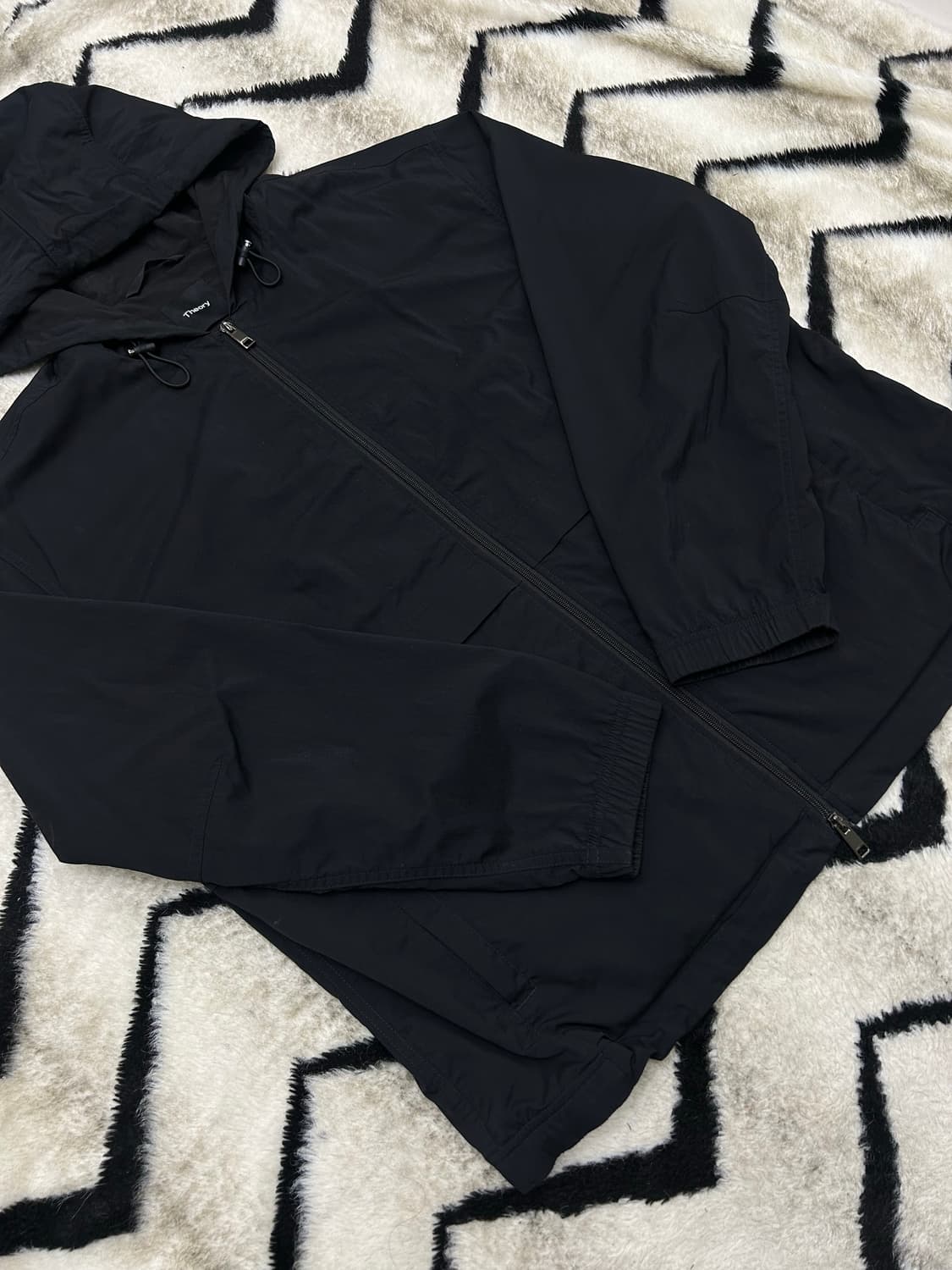 [2XL]띠어리 나일론 후디드 자켓/블랙 상품이미지2