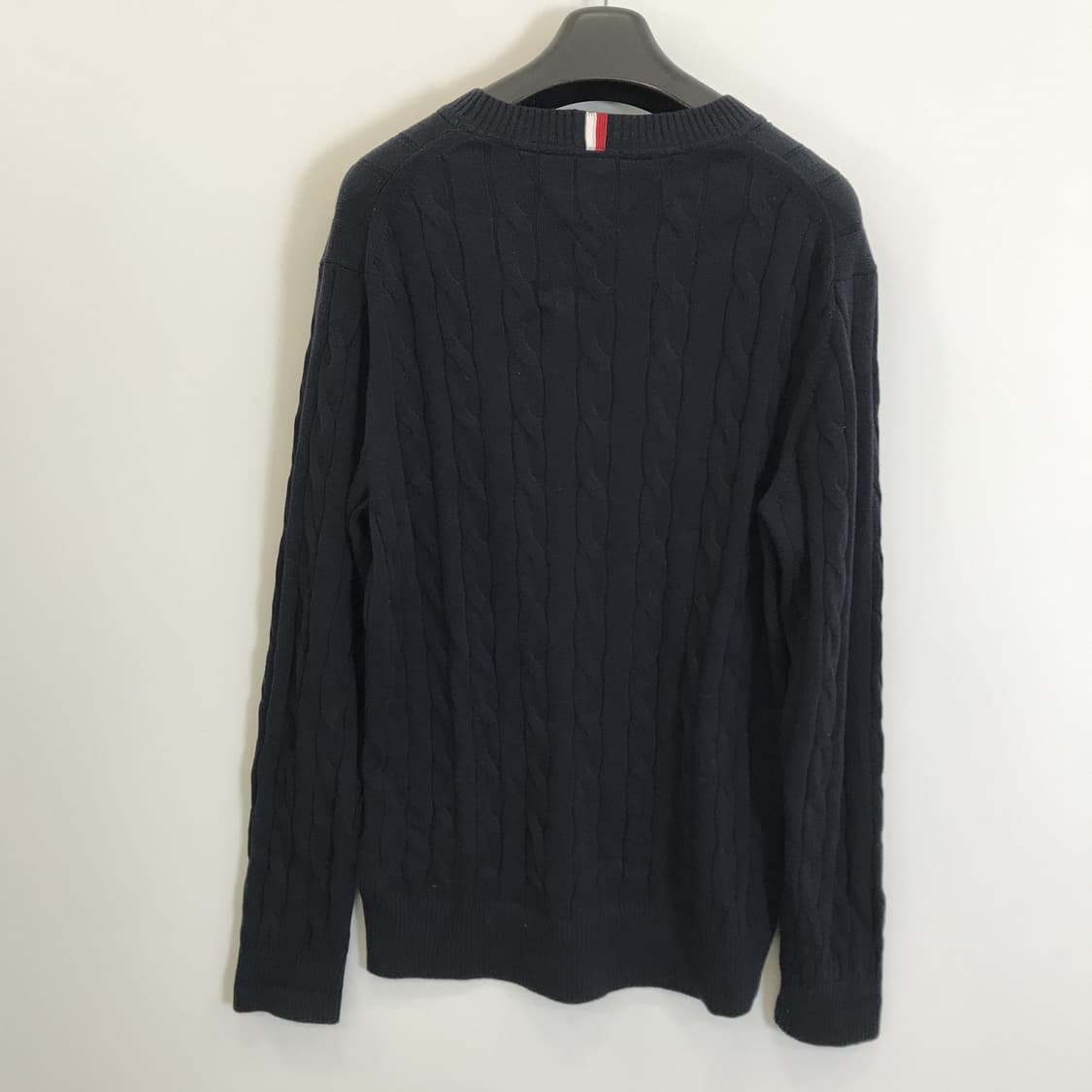 타미힐피거 네이비 코튼 케이블 니트 [XL] 상품이미지3
