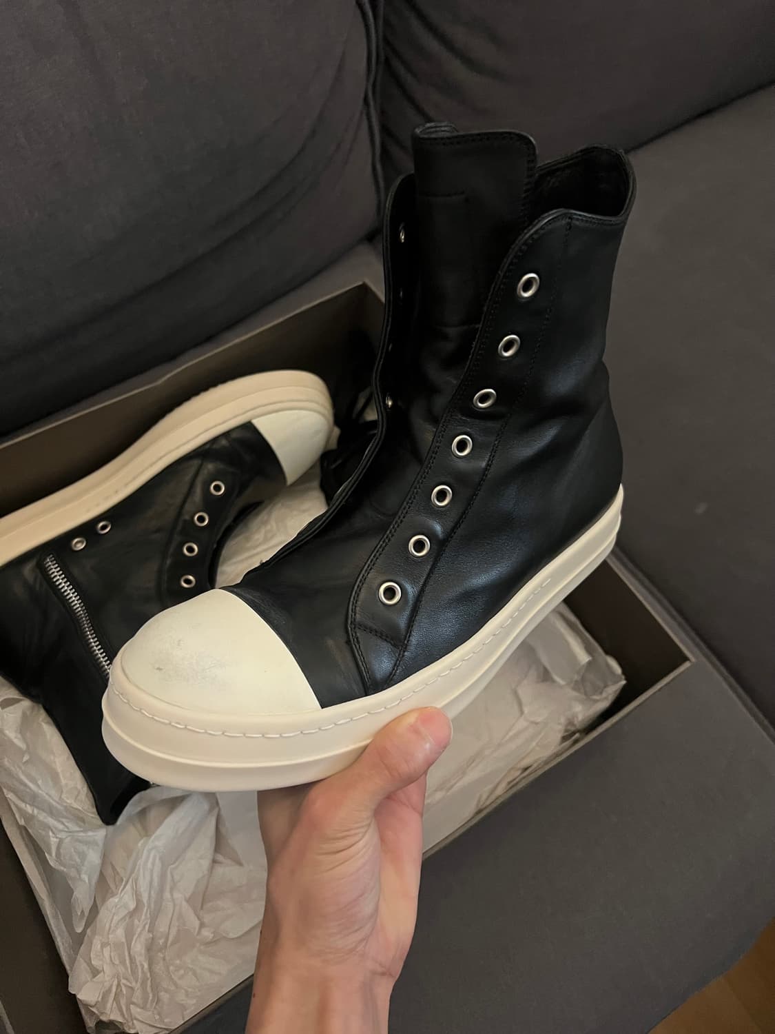 Rick Owen’s Lpo 레더 하이탑 42  상품이미지2