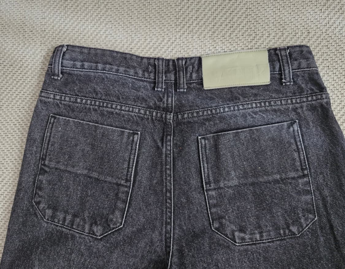 세터 원턱 블랙 데님팬츠 M 상품이미지5