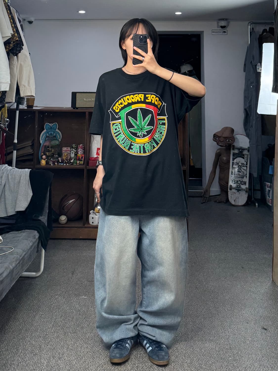 90s 프룻오브더룸 dope products 대마초 티셔츠 상품이미지7