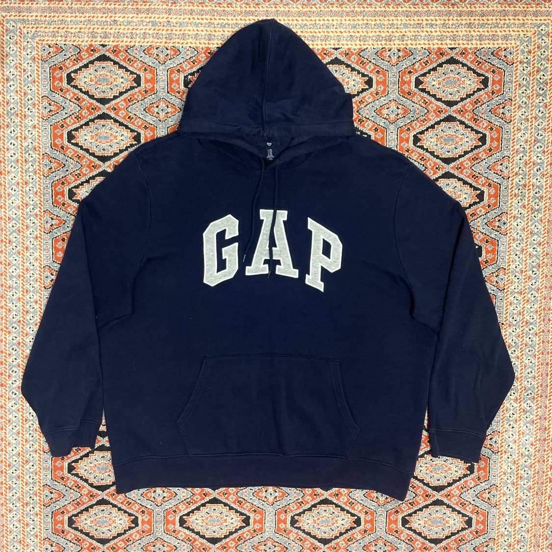 갭 스펠로고 네이비 기모 후드티셔츠 남성XXL 상품이미지1