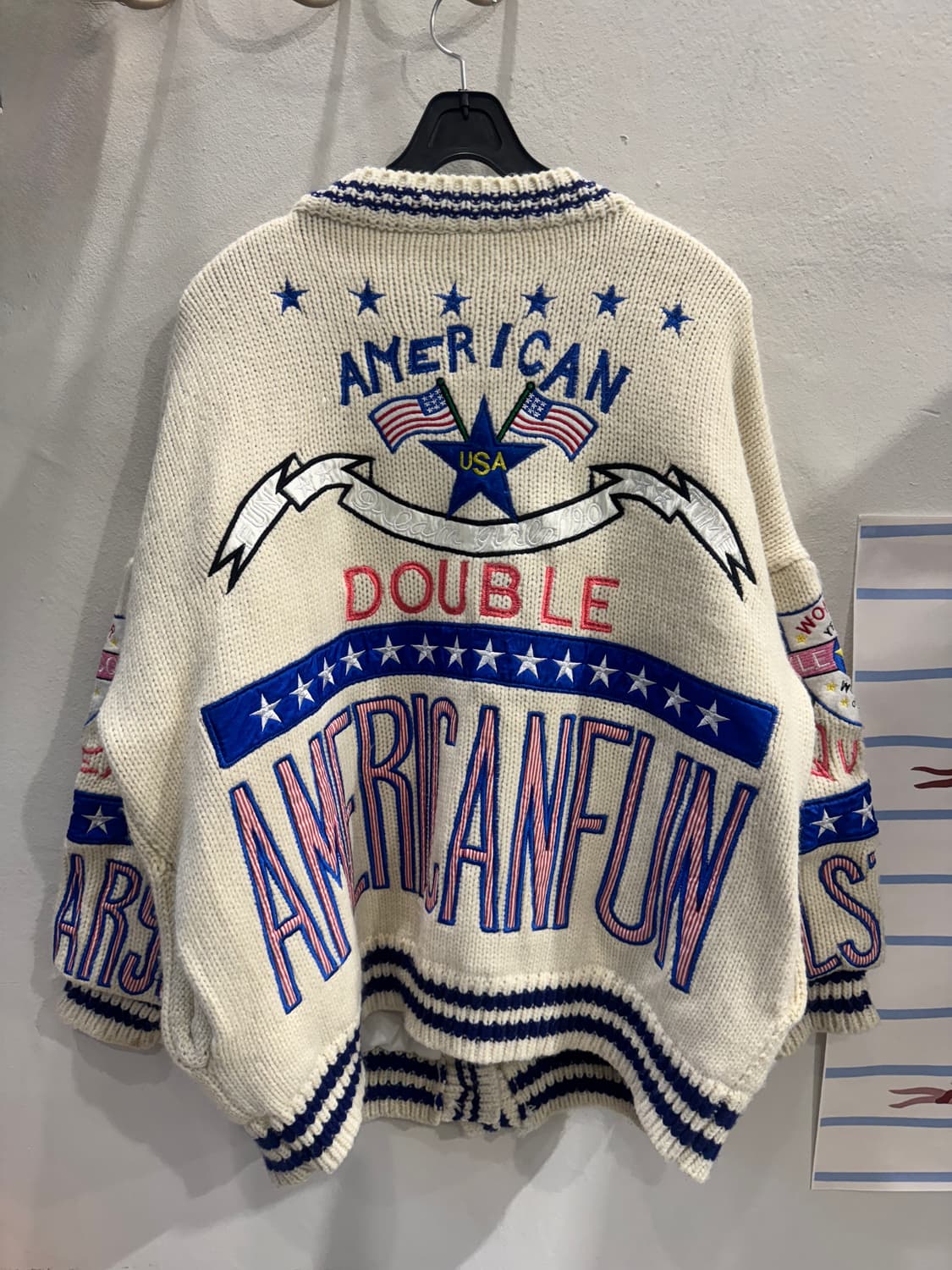 vintage 오버핏 유니크자수 도톰 가디건 상품이미지6