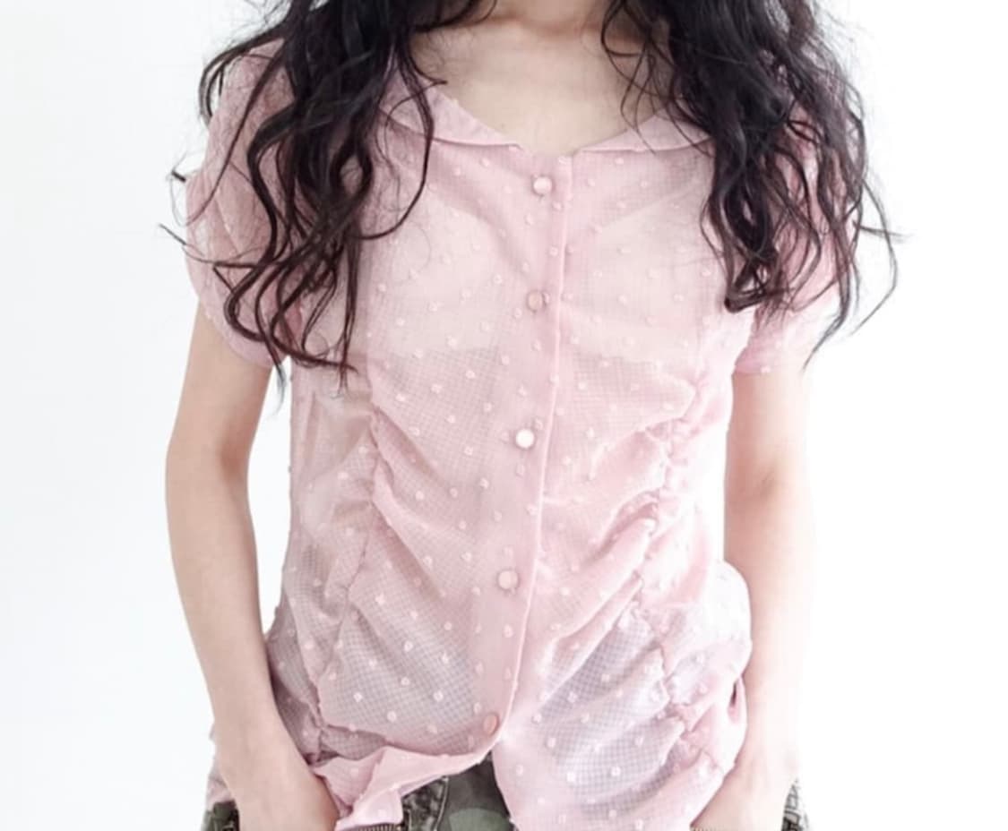 샵페어리 시스루 도트 블라우스 상품이미지1