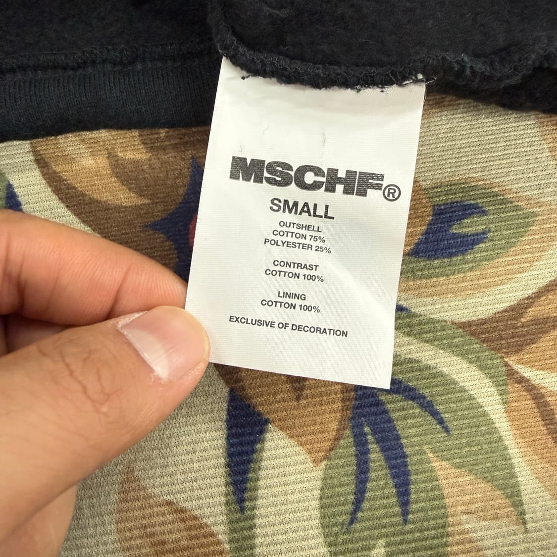 (S)미스치프 MSCHF 사이드 크롭 후드티셔츠(블랙) 상품이미지3