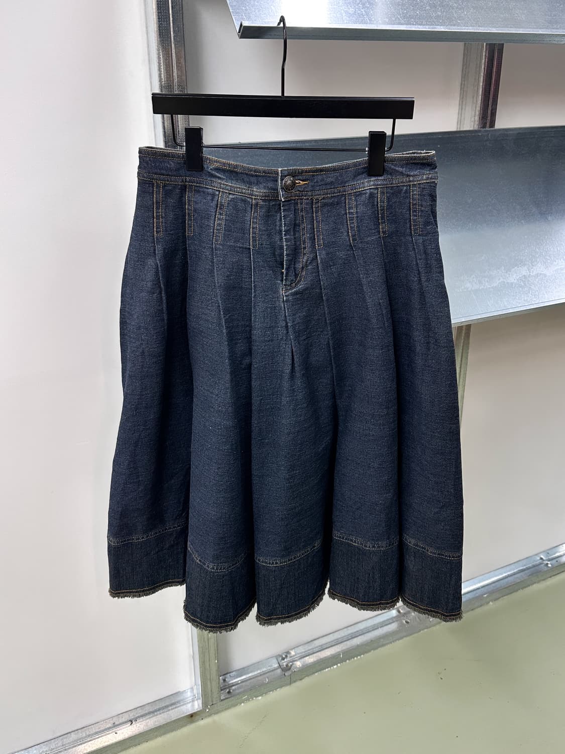 denim pleats skirt 상품이미지4