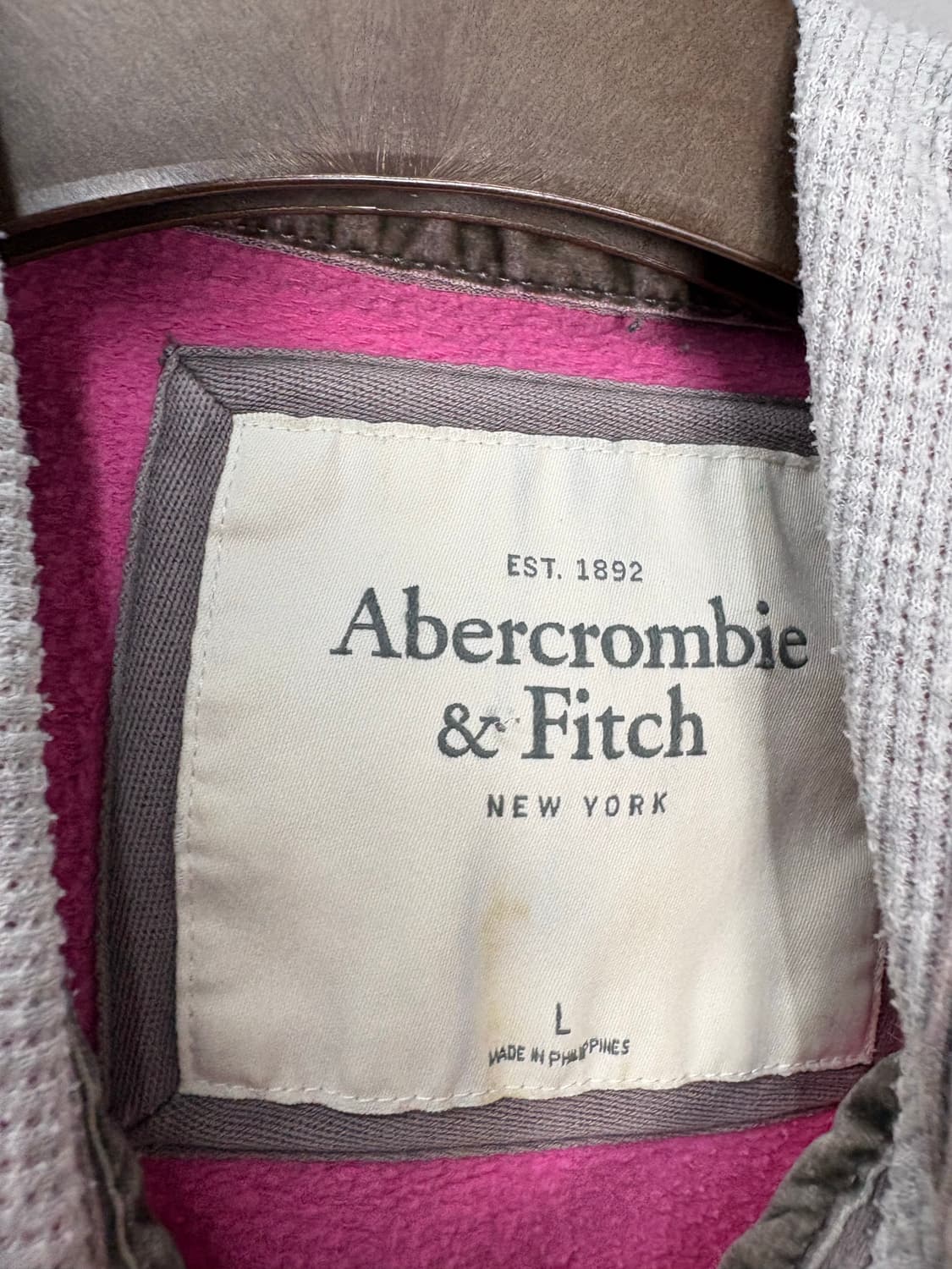 아베크롬비 빅로고 y2k 핑크 후드집업 A2980 상품이미지5