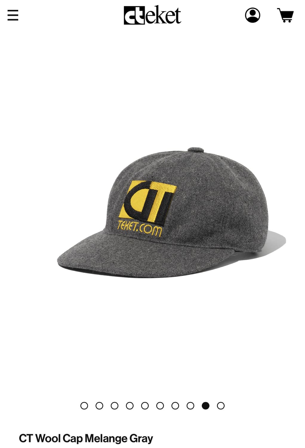 테켓 울 캡 멜란지 그레이 모자 상품이미지3