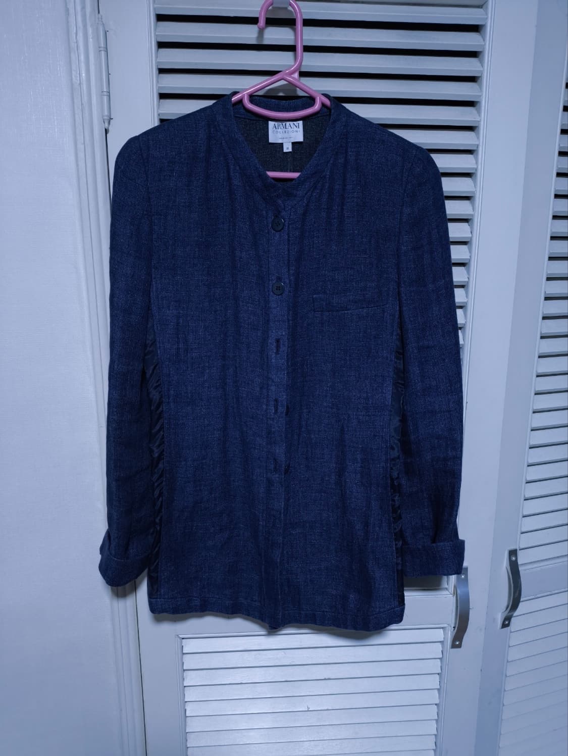 38 아르마니 꼴레지오니 데님 자켓 노카라 상품이미지1