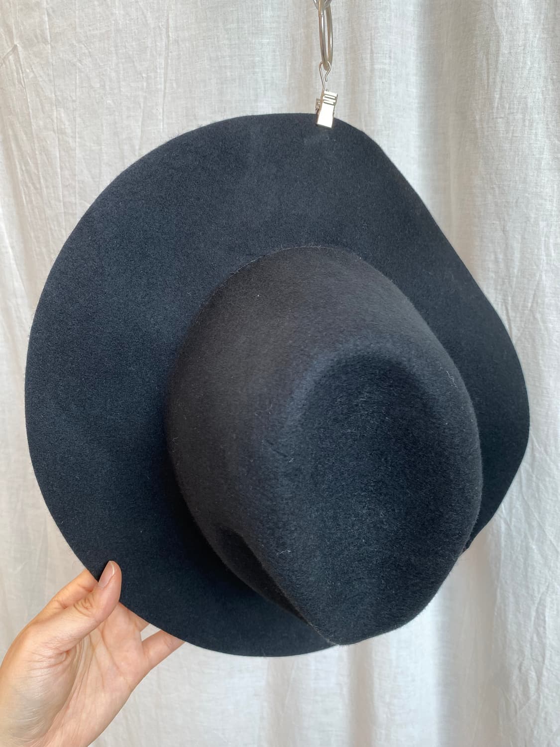 HEATHER 블랙 울100% 페도라(F) 상품이미지3