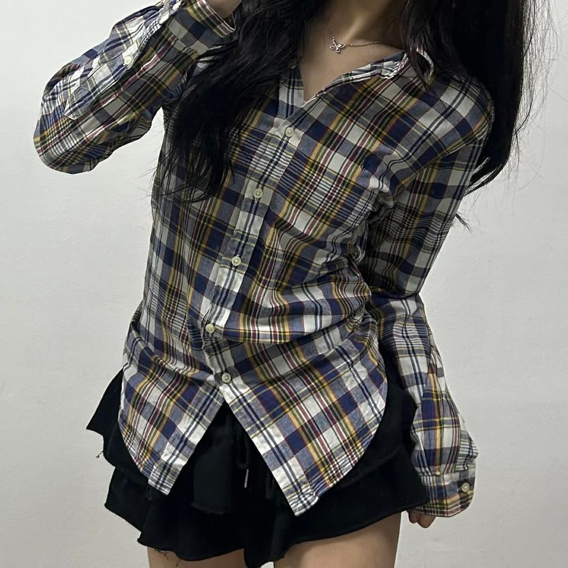 폴로 랄프로렌 클래식핏 체크 셔츠(XS) 상품이미지1