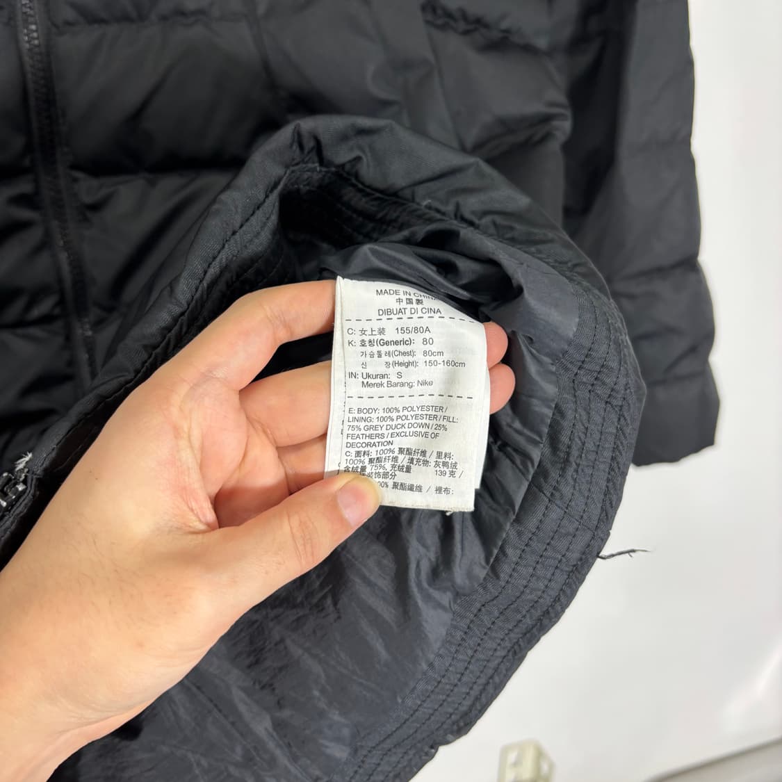 우먼M 나이키 블랙 투웨이 덕다운 롱패딩 상품이미지4