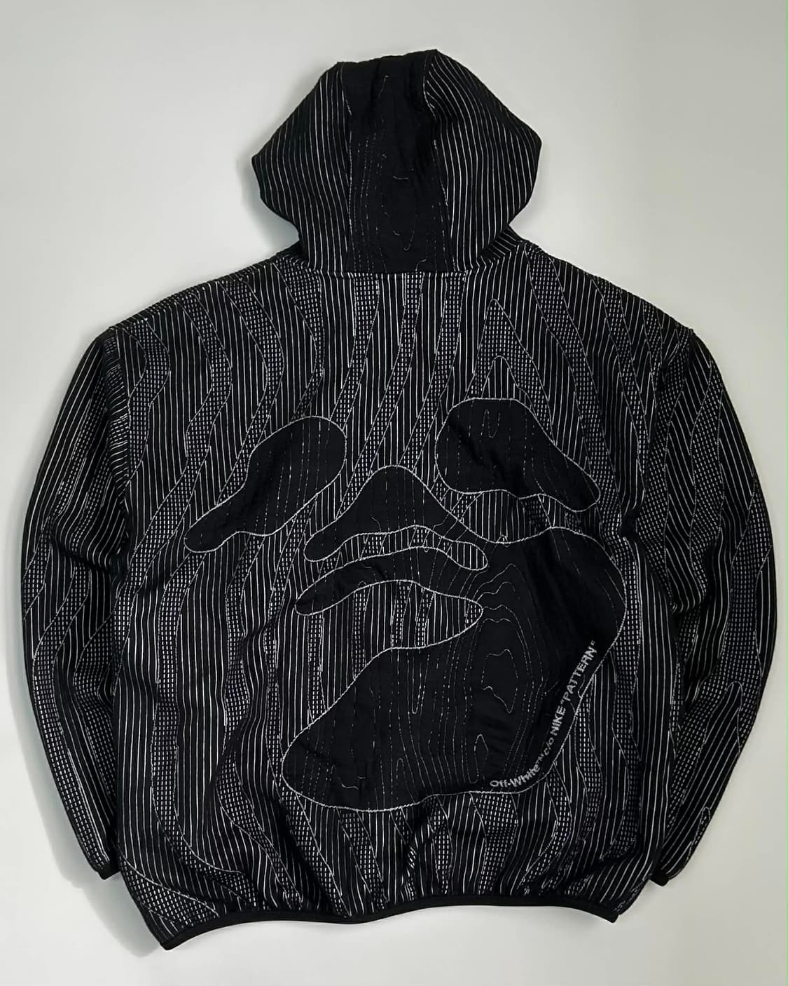 [L] 나이키 x 오프화이트 스트라이프 엔지니어드 후드티 스웻셔츠 상품이미지4