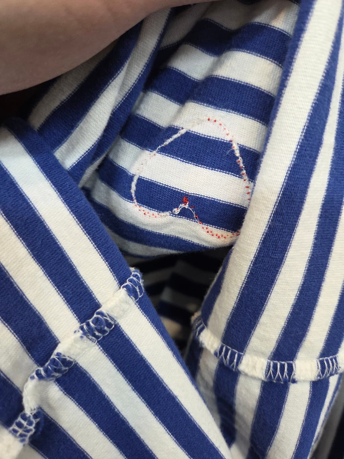 꼼데가르송 스트라이프 블루 롱슬리브 긴팔 m 상품이미지5