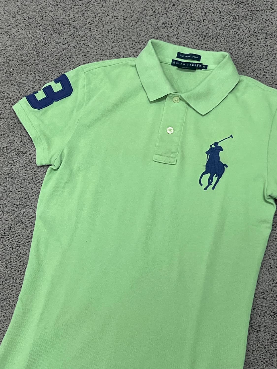 (XS) 랄프로렌 우먼스 스키니 폴로 빅포니 카라 티 상품이미지2