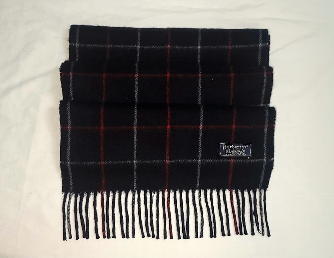 버버리 90s Burberrys 캐시미어 윈도우 체크 머플러 상품이미지10