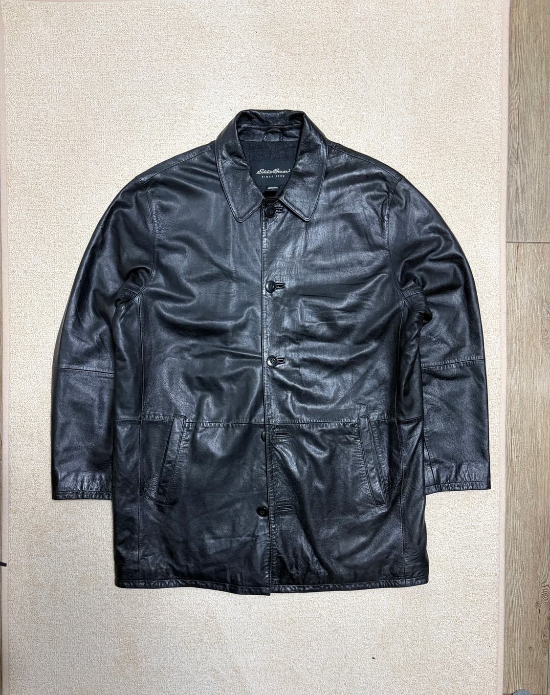 L) 에디바우어 램스킨 레더 카코트 올드갭 카코트 상품이미지1