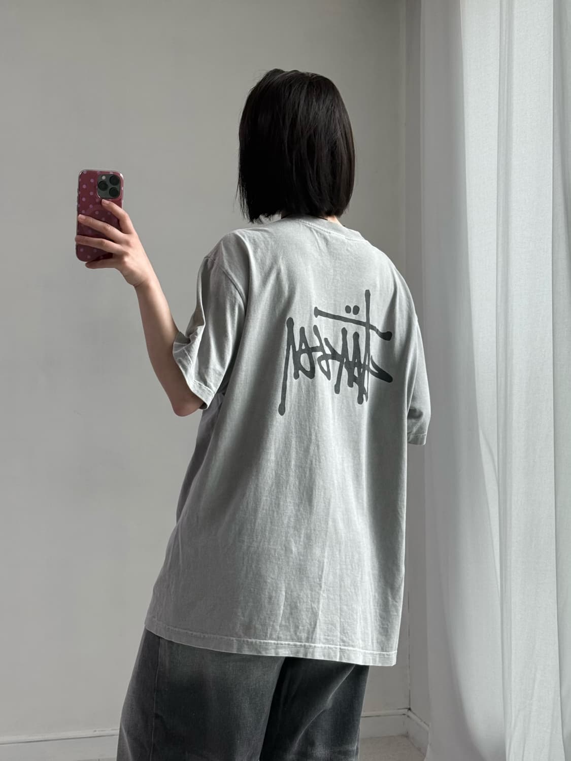 스투시 피그먼트 빅로고 반팔 상품이미지3