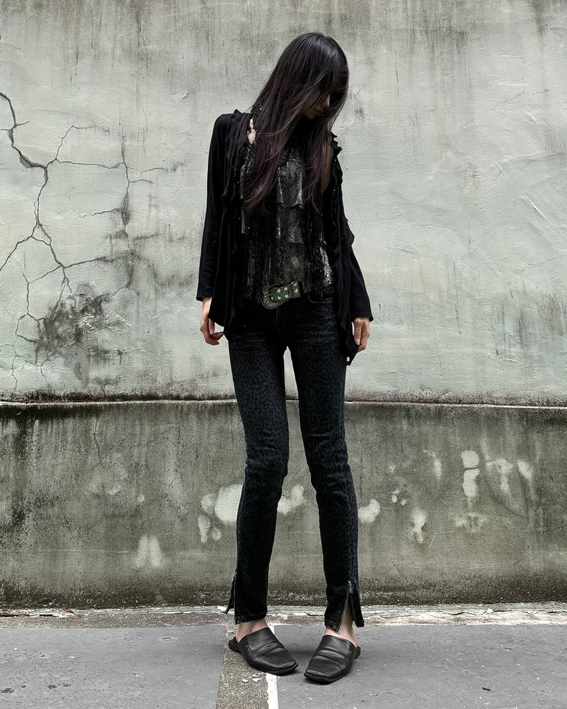 Grunge Snake Print Cami Sleeveless 상품이미지3