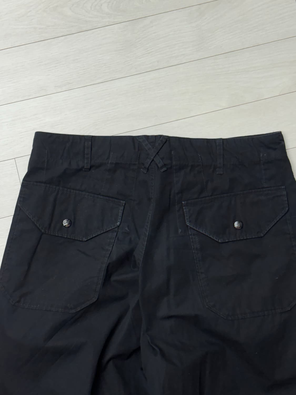 엔지니어드 가먼츠 오버팬츠 코튼 블랙 (S) 상품이미지4