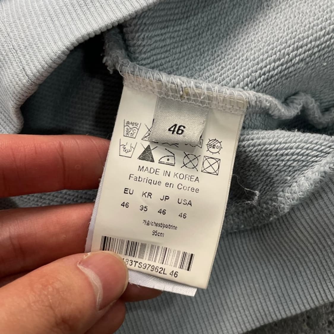 100 솔리드옴므 피스 맨투맨 상품이미지4