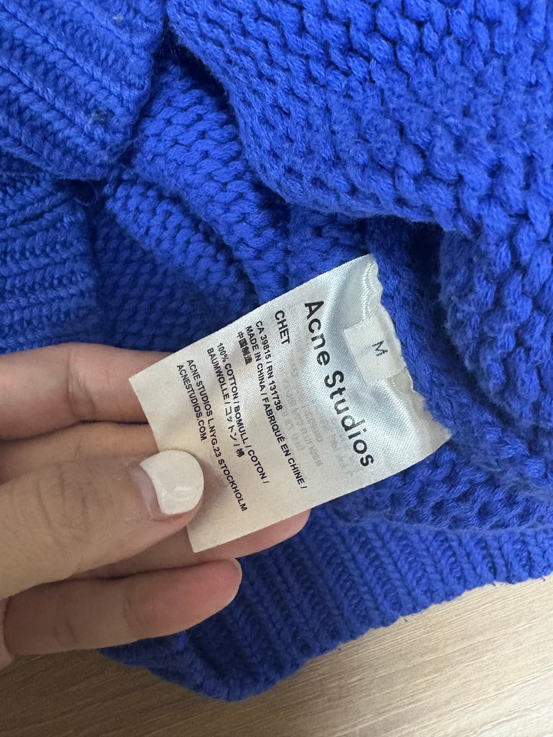 아크네 블루 니트 M사이즈 상품이미지4