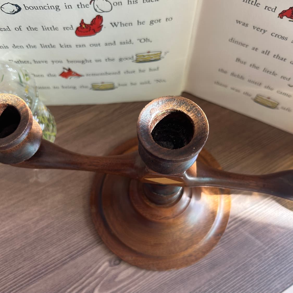 빈티지 나무 촛대 소품 상품이미지3