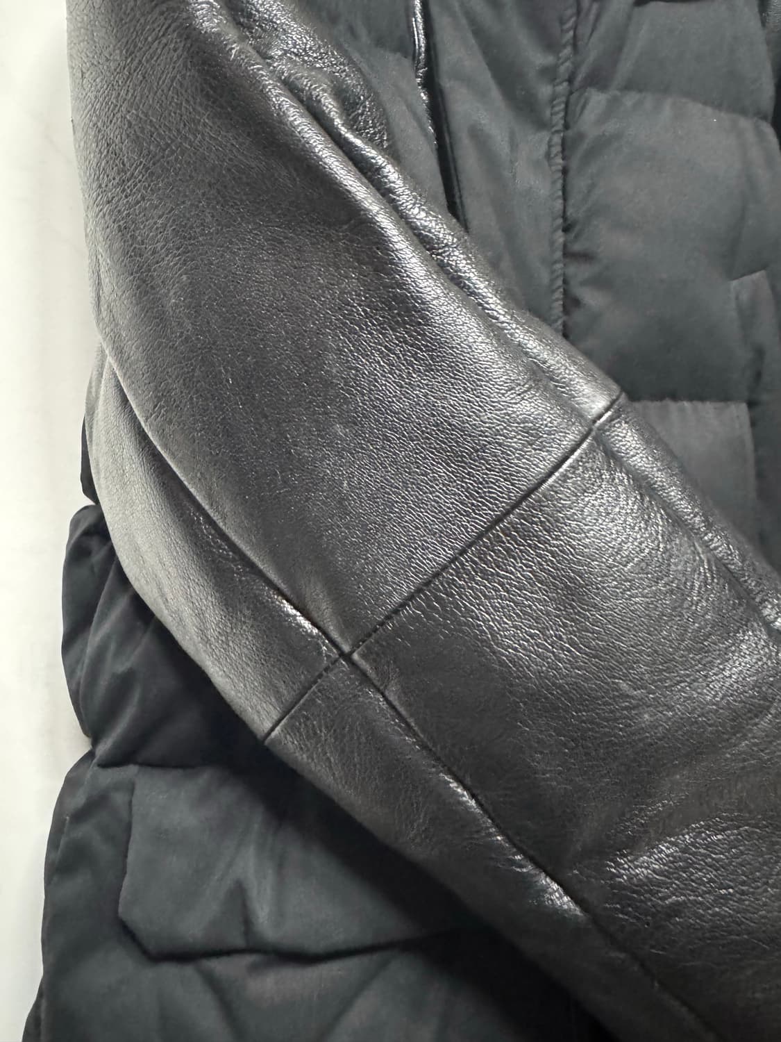 44 준지 가죽 믹스 패딩 상품이미지6