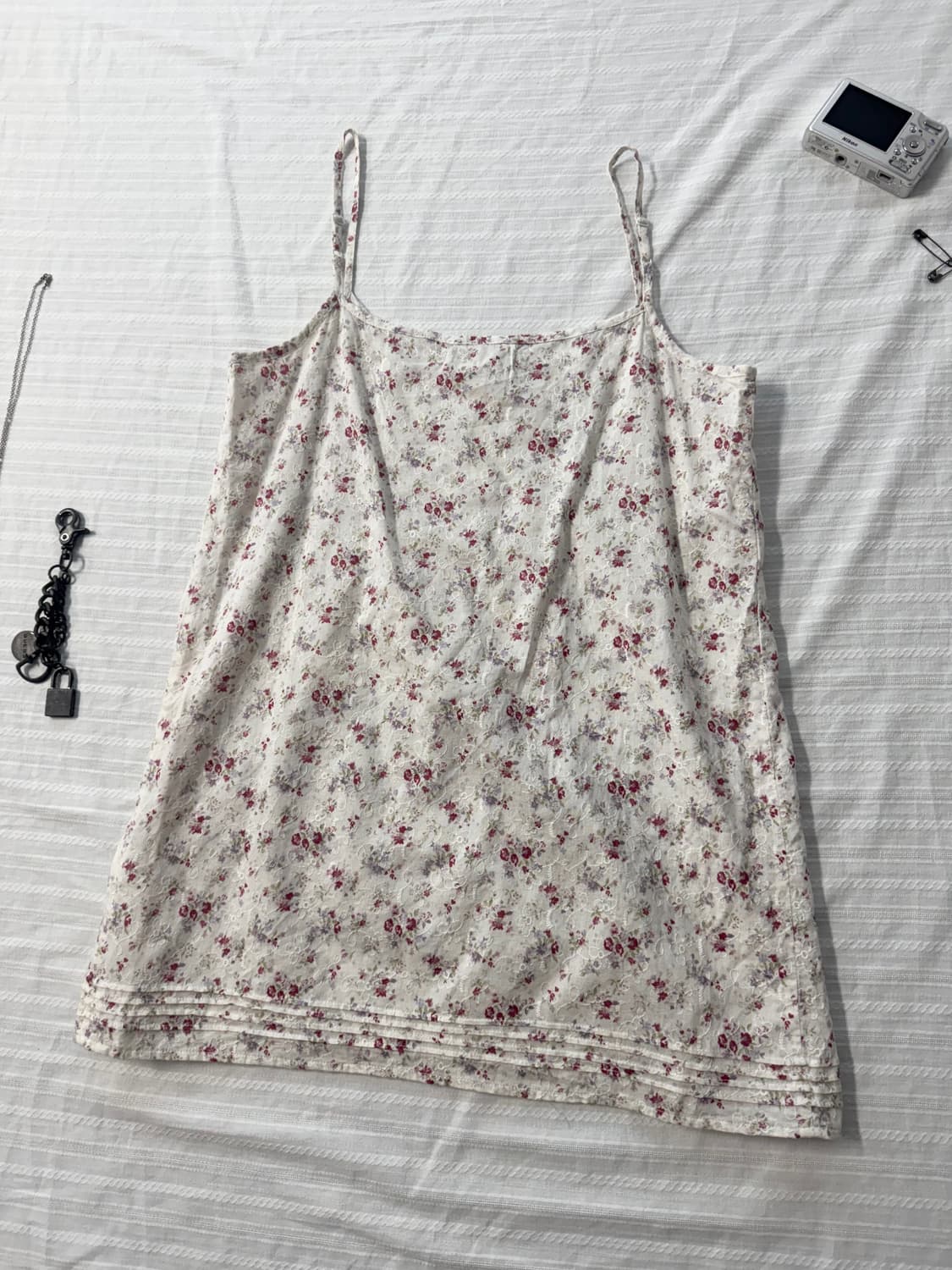 레이스 멀티 머플러 미니 플라워 패턴 슬리브리스 2pcs SET 상품이미지8