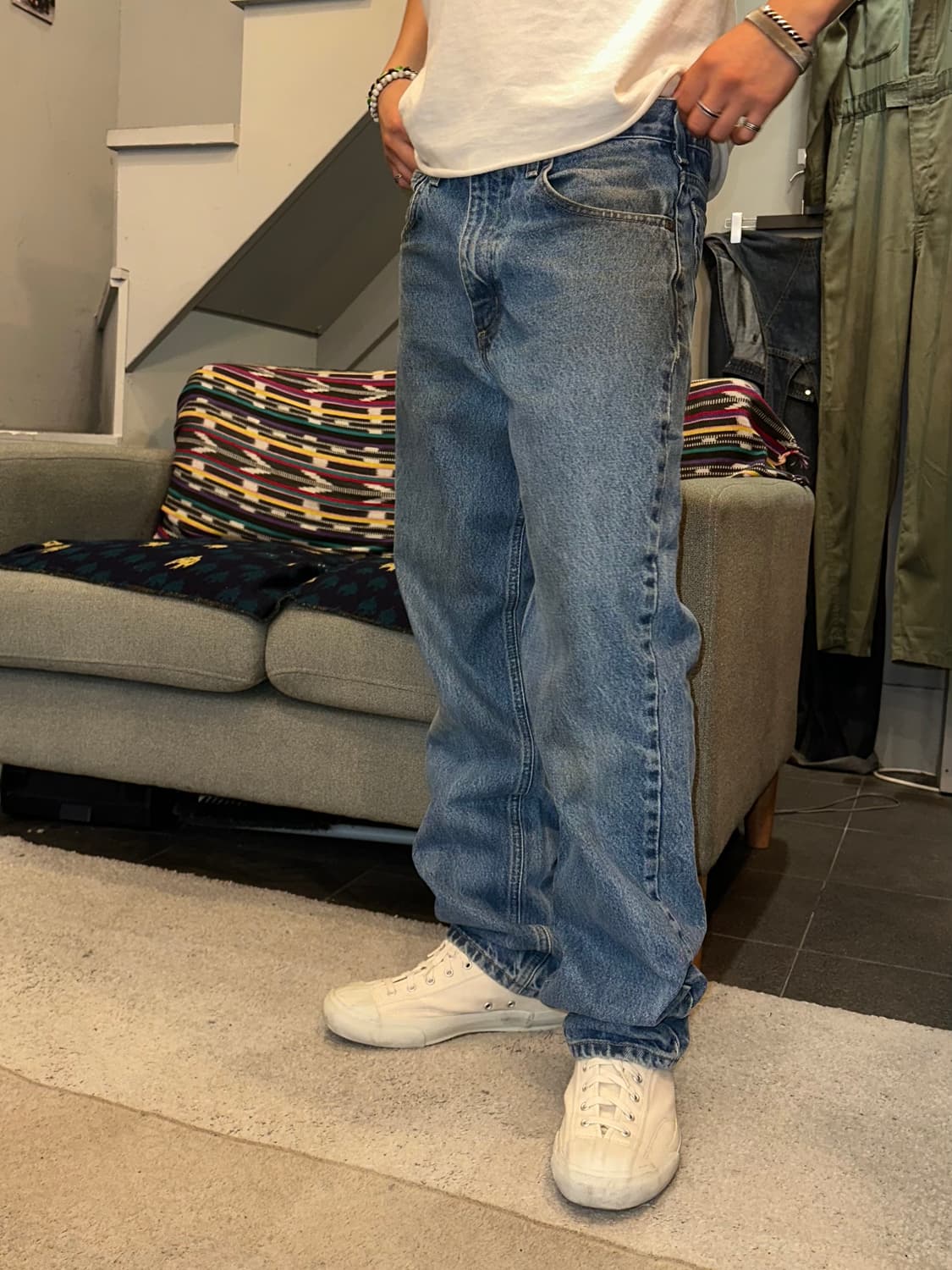 00’s Carhartt denim oily washed pants 상품이미지2
