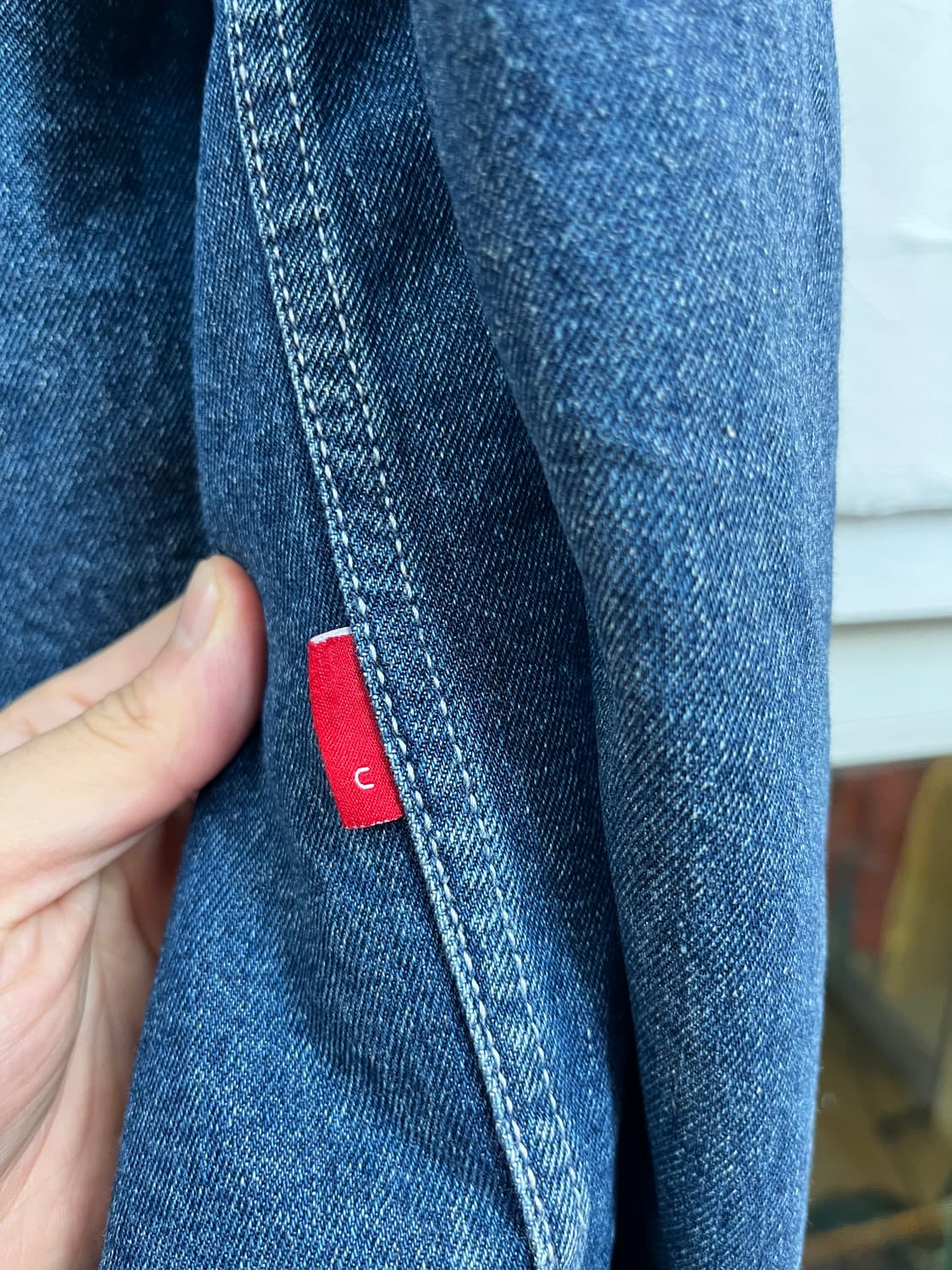 Purple Cotton 퍼플코튼 오버핏 데님 플리스 아노락 상품이미지7