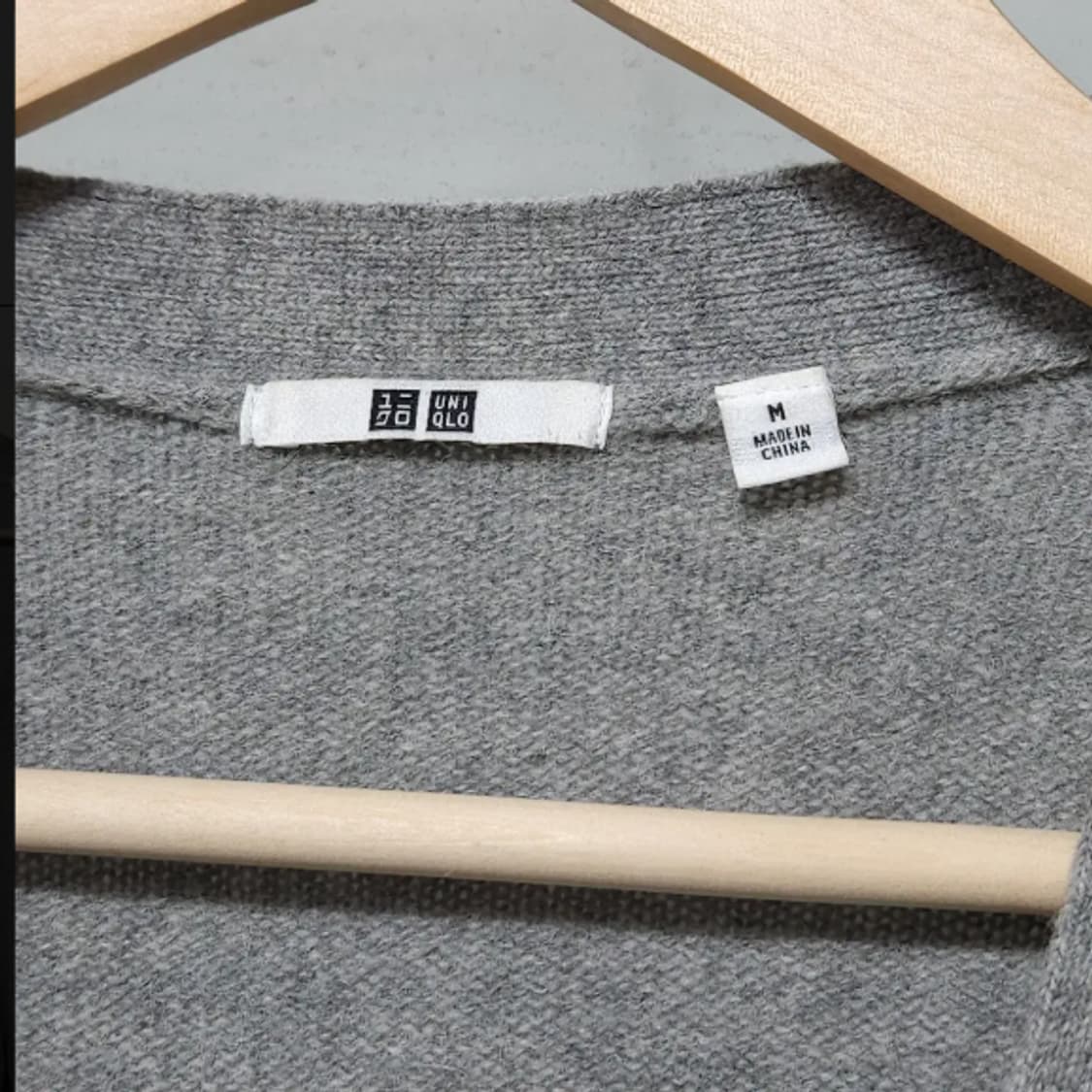 95)유니클로 울 가디건 그레이 상품이미지3