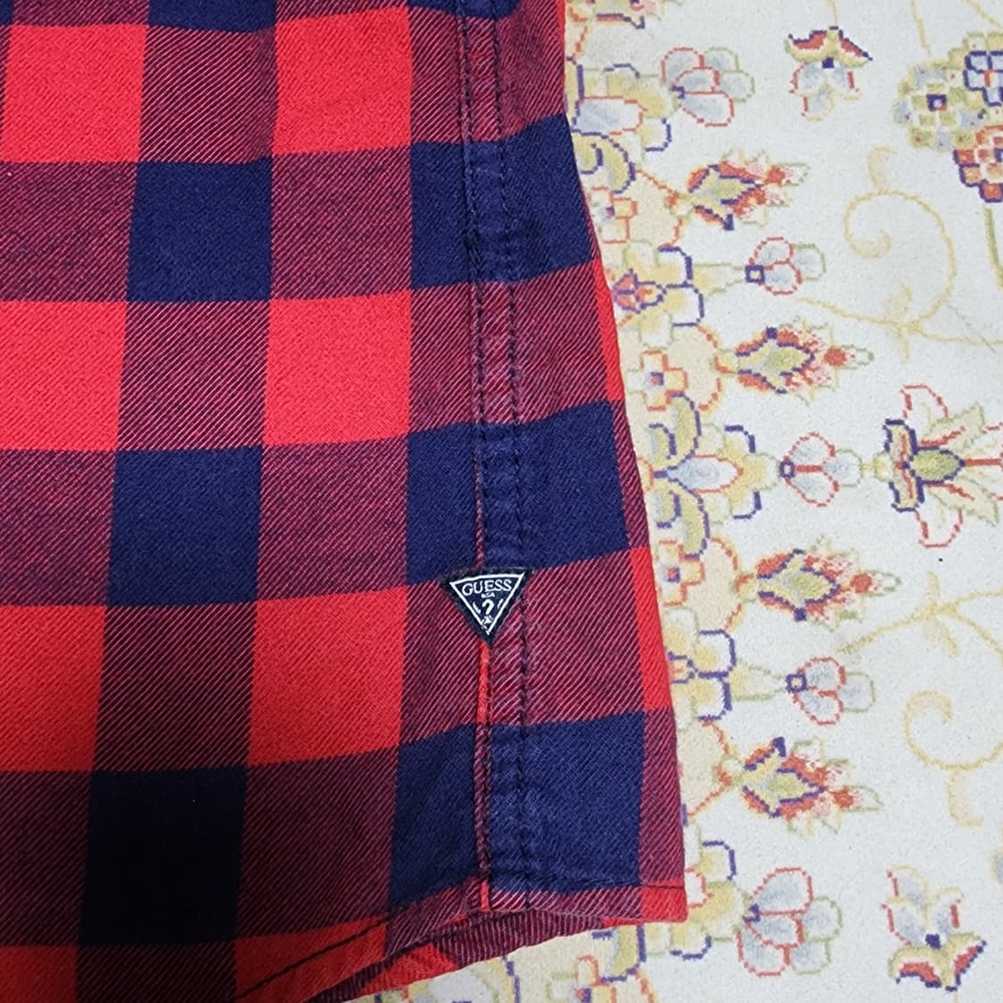 게스 코튼 남성 체크 셔츠 
L 상품이미지4