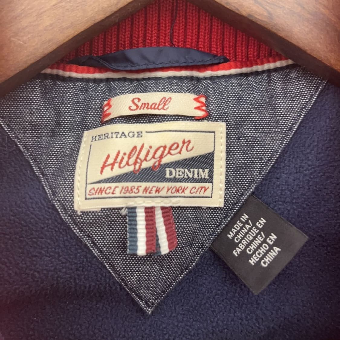 타미힐피거 올드스쿨 레트로 슬림핏 라인 패딩 S C07533 상품이미지5