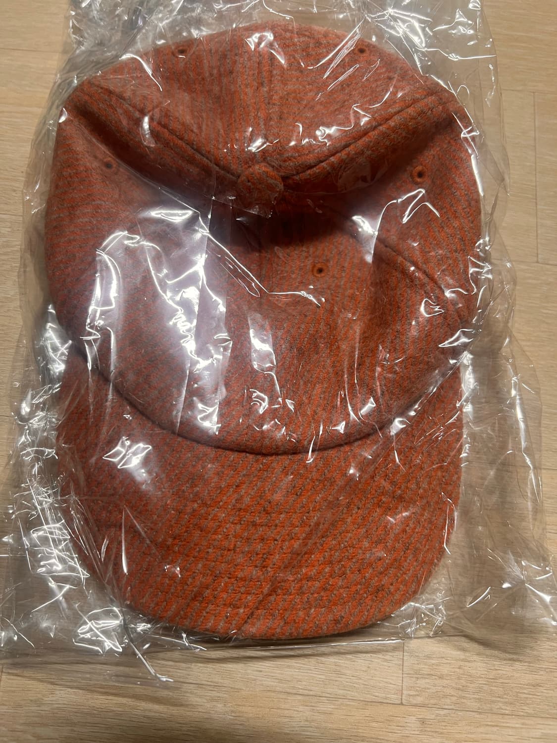 INTERIM 인테림 헤비울 캐시 헤링본 오렌지 캡 상품이미지3