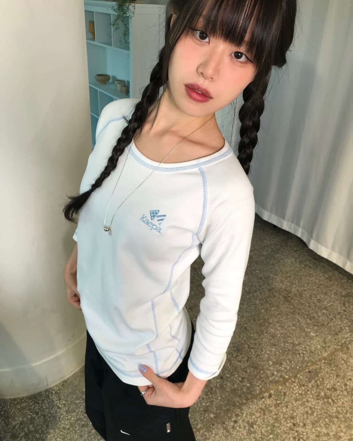 Kaepa 베이비블루 스티치 탑 상품이미지5