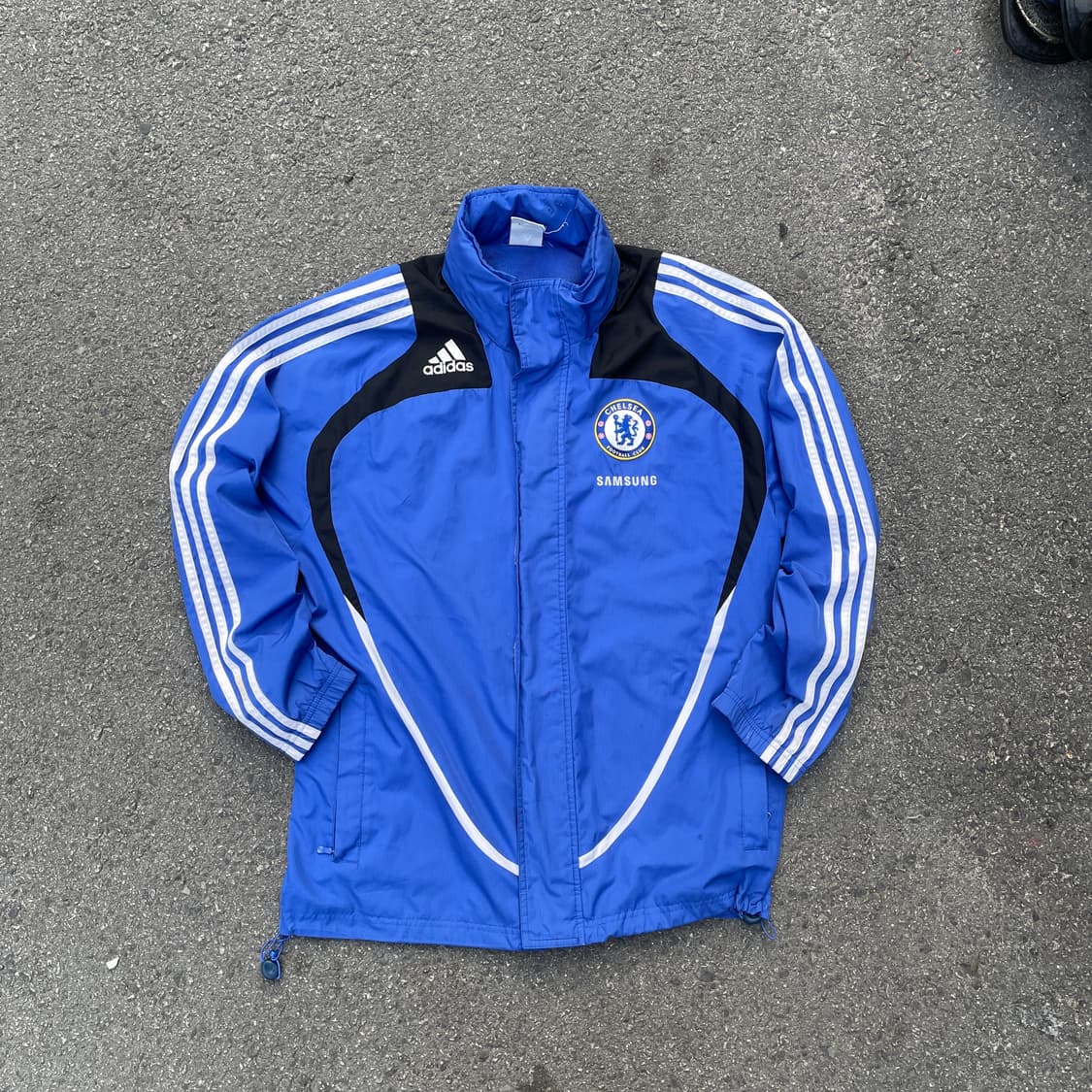 08 09 아디다스 첼시 삼성 축구팀 바람막이 빅로고 트랙자켓 XL 상품이미지2