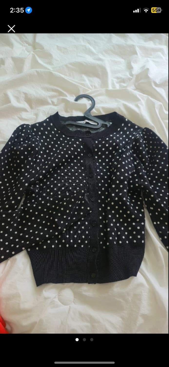 Zara 도트 가디건 m 상품이미지1