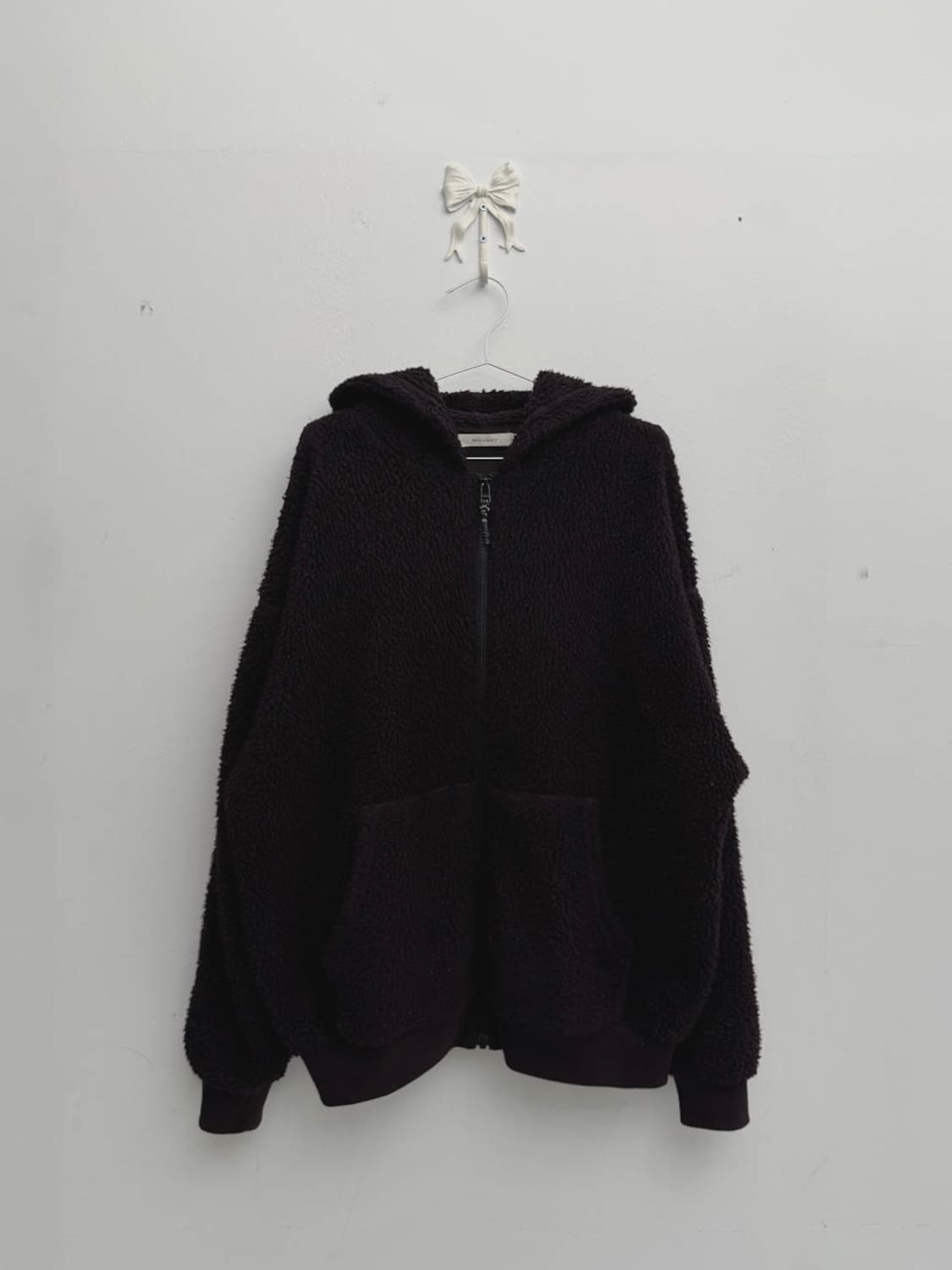 마우지 딥 퍼플 뽀글이 후드 집업 상품이미지5