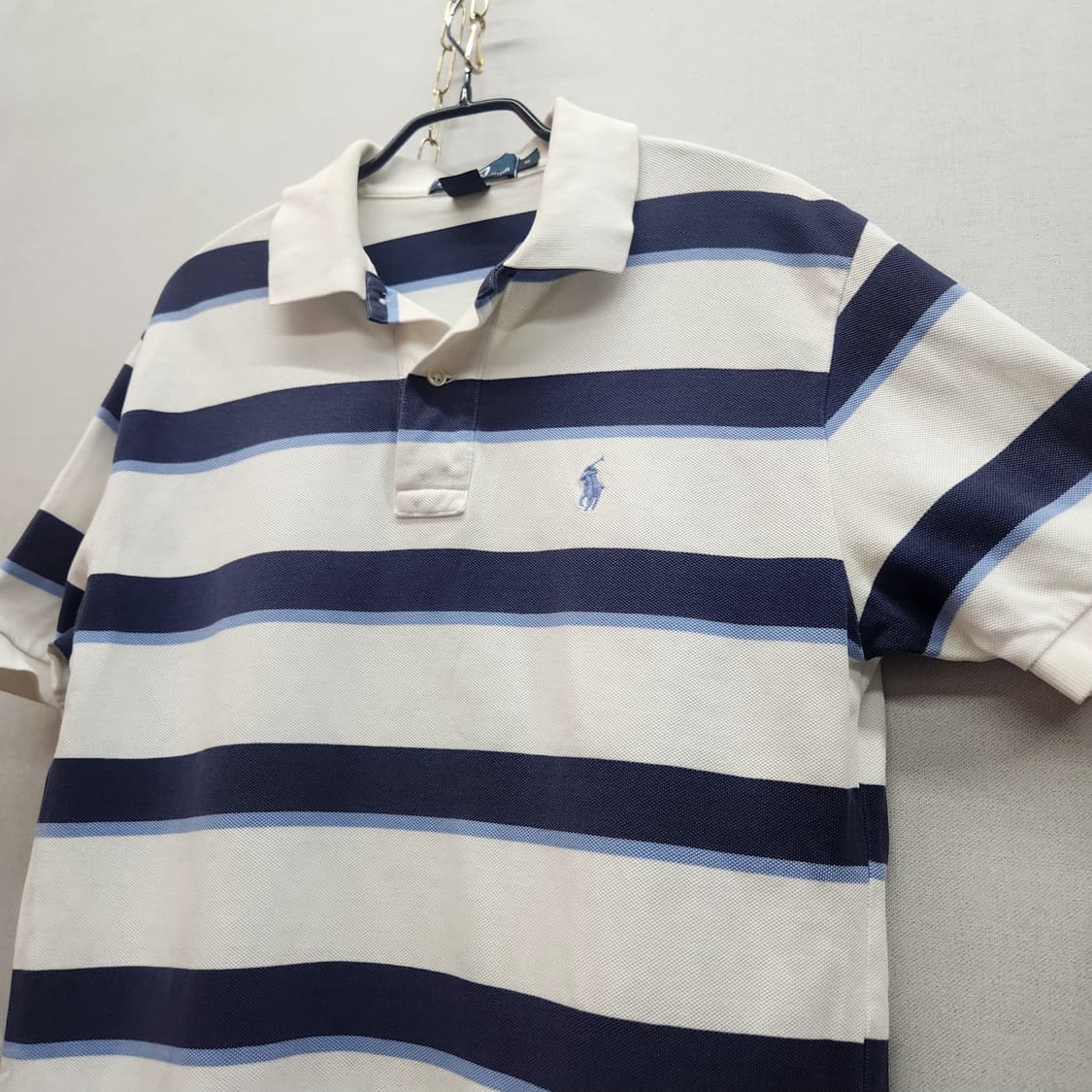 폴로랄프로렌 스트라이프 로고 반팔카라 S(M) 남여공용 상품이미지3