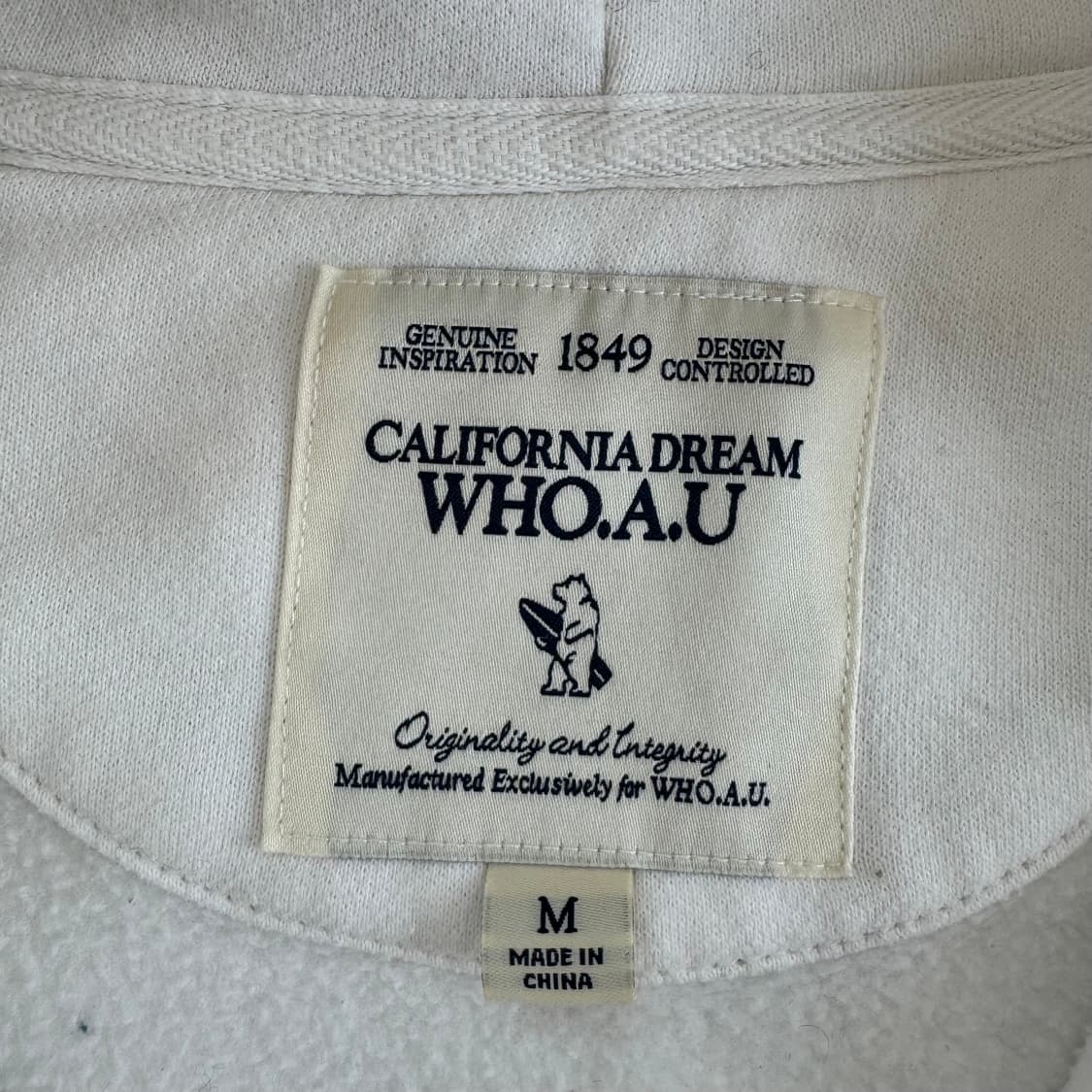 Who A U 후아유 캘리포니아 아이보리 후드집업 상품이미지6