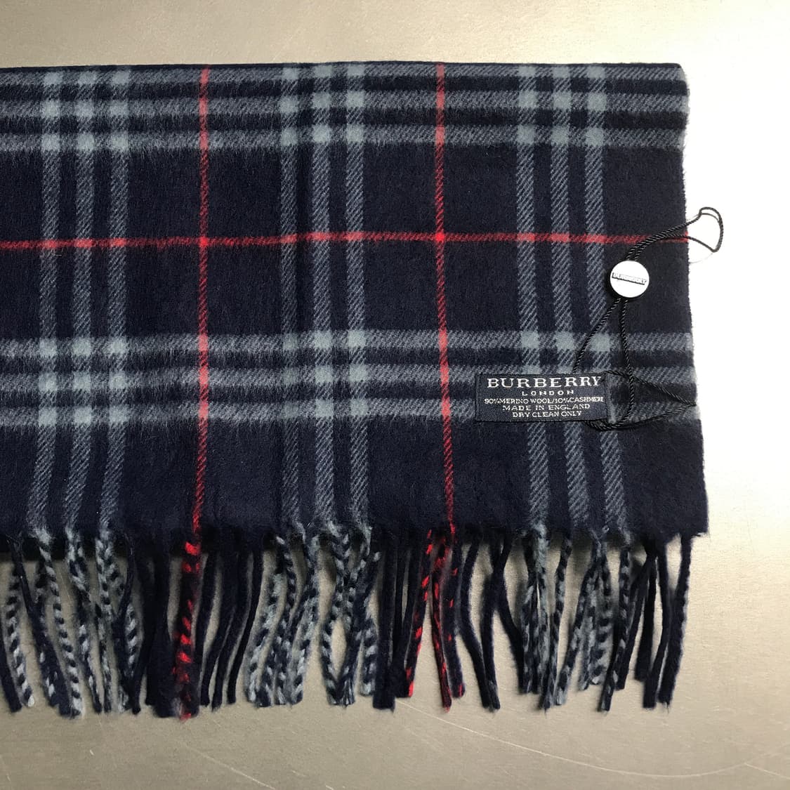 버버리 정품 울/캐시미어 머플러 네이비 상품이미지2